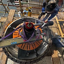 insitu flange facing machining